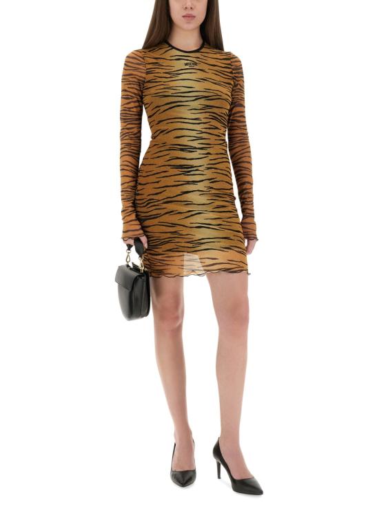 25FW 모스키노 미디 원피스 04578242 1087 ANIMALIER - MOSCHINO