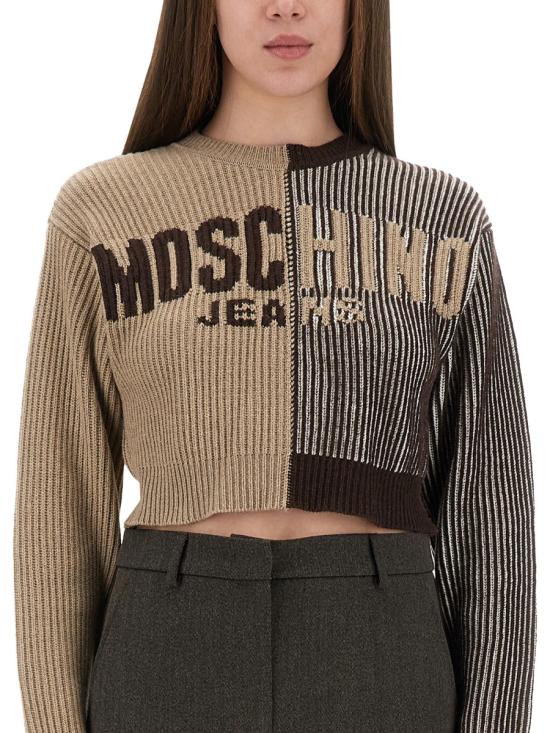 25FW 모스키노 가디건 09228204 1095 BROWN - MOSCHINO