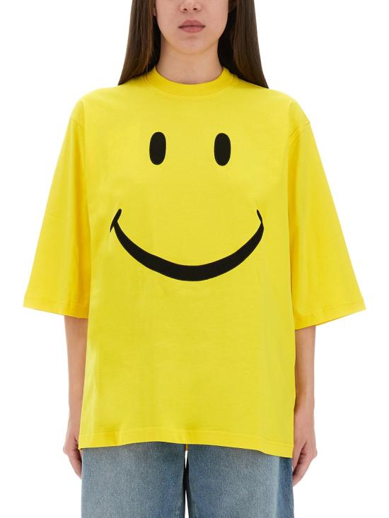 25FW 모스키노 반팔 티셔츠 07175541 1027 YELLOW - MOSCHINO