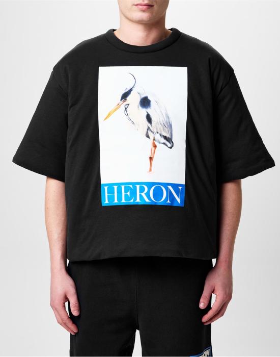 25FW 헤론 프레스톤 반팔 티셔츠 HMAA033F23JER0011046 BLACK - HERON PRESTON
