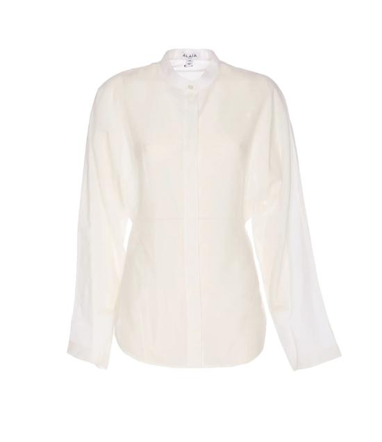 25FW 알라이아 긴팔 티셔츠 AA9C0988W069B000 CRUDO