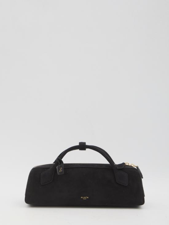 25FW 알라이아 르 테켈 스웨이드 고트스킨 클러치 AA1S06026CA328999 NEGRO