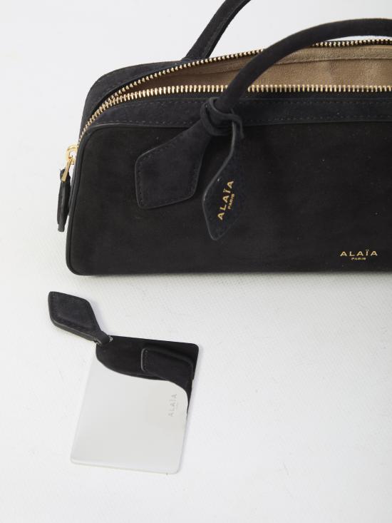 25FW 알라이아 르 테켈 스웨이드 고트스킨 클러치 AA1S06026CA328999 NEGRO - ALAIA