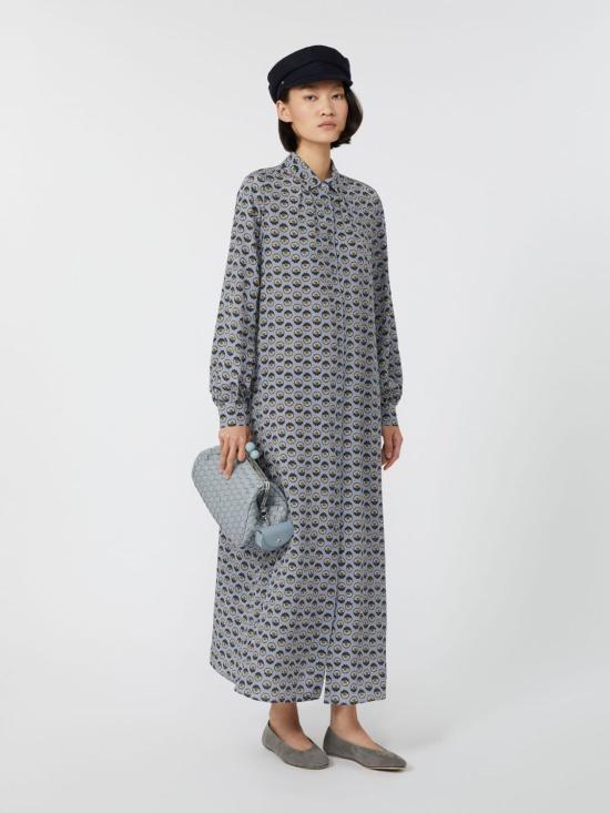 25FW 위켄드막스마라 미디 원피스 2525226091600002 BLUE - WEEKEND MAX MARA