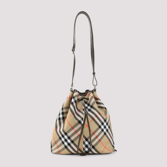 26SS 버버리 빈티지 체크 버킷 숄더백 8093869 B93 NUDE NEUTRALS - BURBERRY