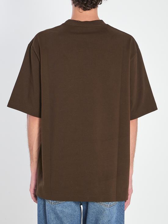 25FW 구찌 코튼 저지 티셔츠 798115XJHDG 2240 BROWN - GUCCI