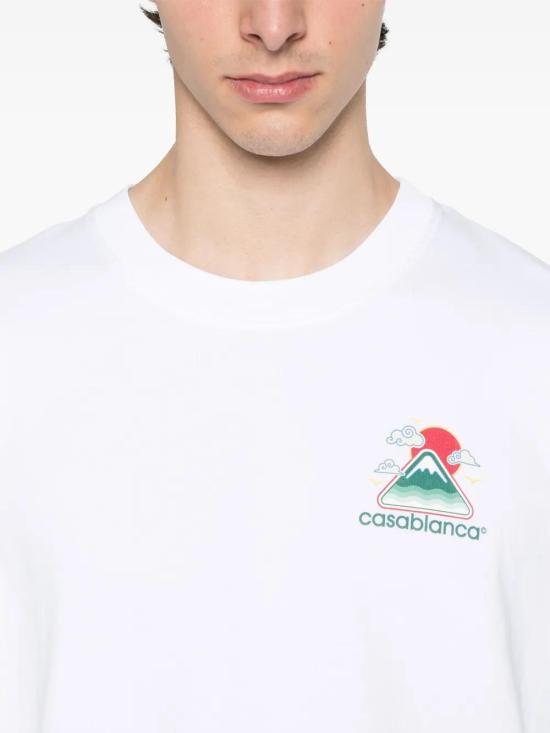 25FW 카사블랑카 반팔 티셔츠 MPF25JTS00104 WHITE - CASABLANCA