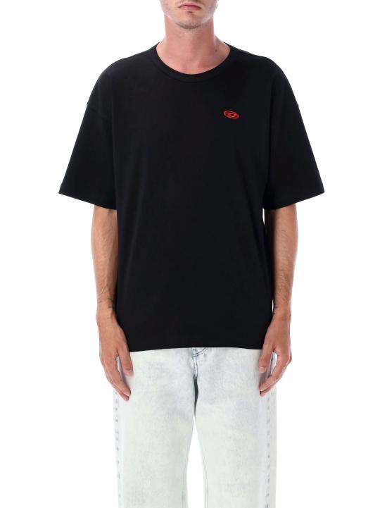 25FW 디젤 반팔 티셔츠 A185350AIJU 9XX BLACK