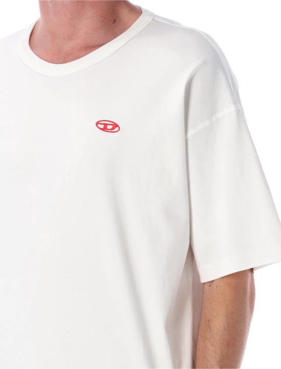 25FW 디젤 반팔 티셔츠 A185350AIJU 141 WHITE - DIESEL