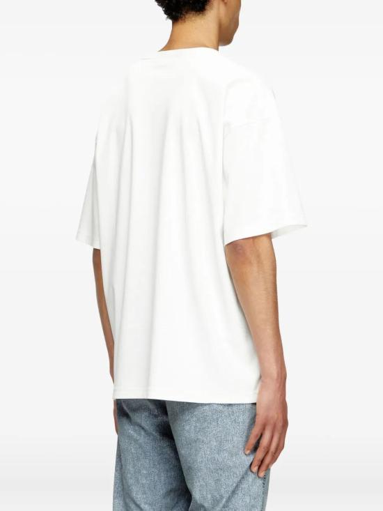 25FW 디젤 반팔 티셔츠 A185350AIJU 141 WHITE - DIESEL