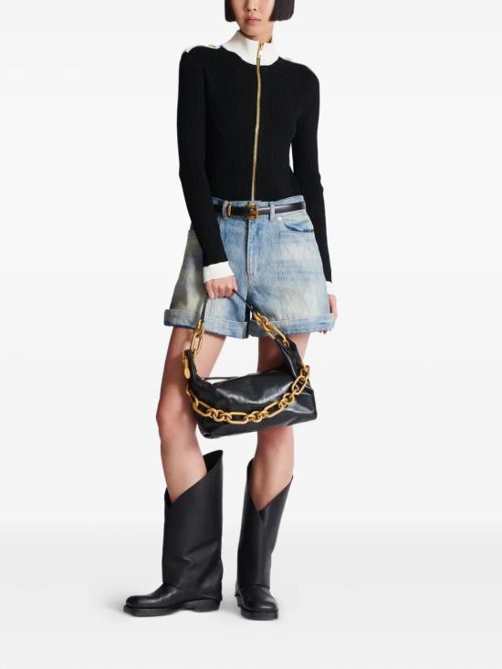 25FW 발망 숄더백 FN1BS002LBFO 0PA BLACK - BALMAIN