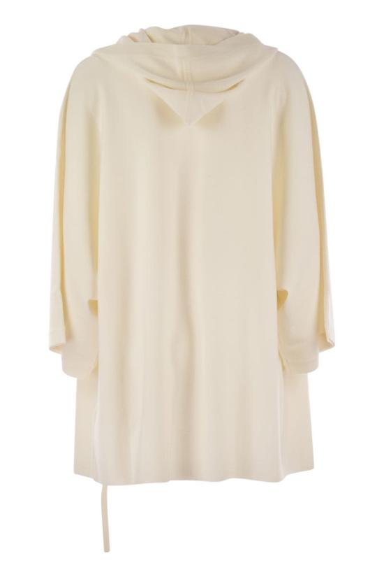 25FW 막스마라 브라운 후드 오픈 프론트 가디건  2521346041600 001 WHITE - MAX MARA