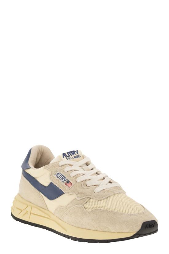 25FW 오트리 릴윈드 로우 나일론 스웨이드 스니커즈 WWLMUT27 BEIGE BLUE - AUTRY