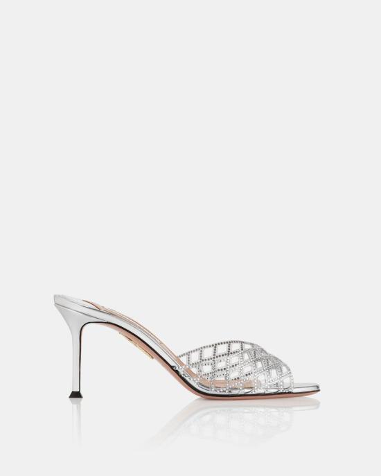 25FW 아쿠아주라 뮬/슬리퍼 LMEMIDM0PSYPSY CCC SILVER