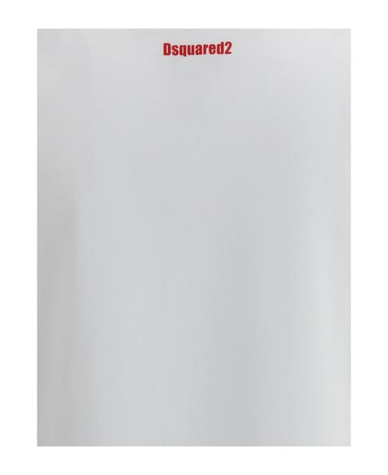 25FW 디스퀘어드2 반팔 티셔츠 S74GD1479D20033 961 WHITE RED PRINT - DSQUARED2