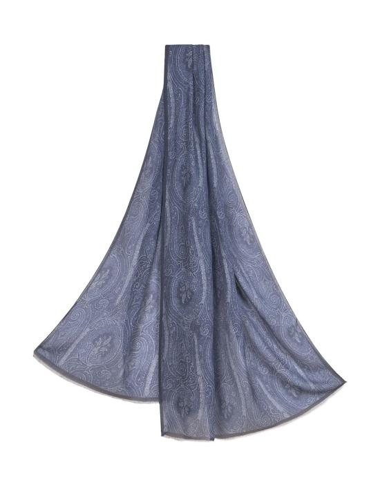 25FW 에트로 머플러/스카프 MATA0007AK318 X0883 PRINT ON BLUE BASE