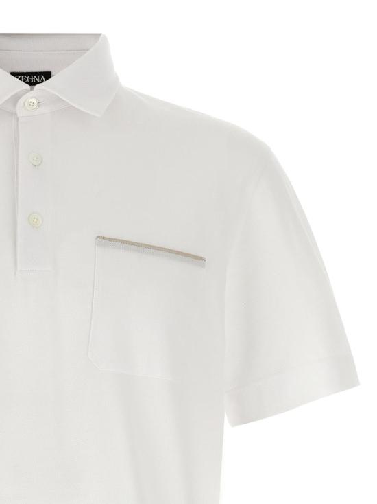 25FW 에르메네질도제냐 폴로 티셔츠 UG392A2G752N00001 WHITE - ERMENEGILDO ZEGNA