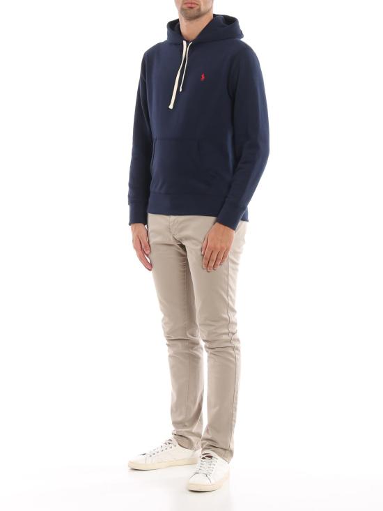  폴로 랄프로렌 포니 자수 플리스 후드 티셔츠  710766778007 Blue - POLO RALPH LAUREN