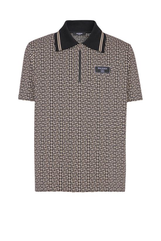 25FW 발망 폴로 티셔츠 EH1GC027BC90 GFE Ivoire noir