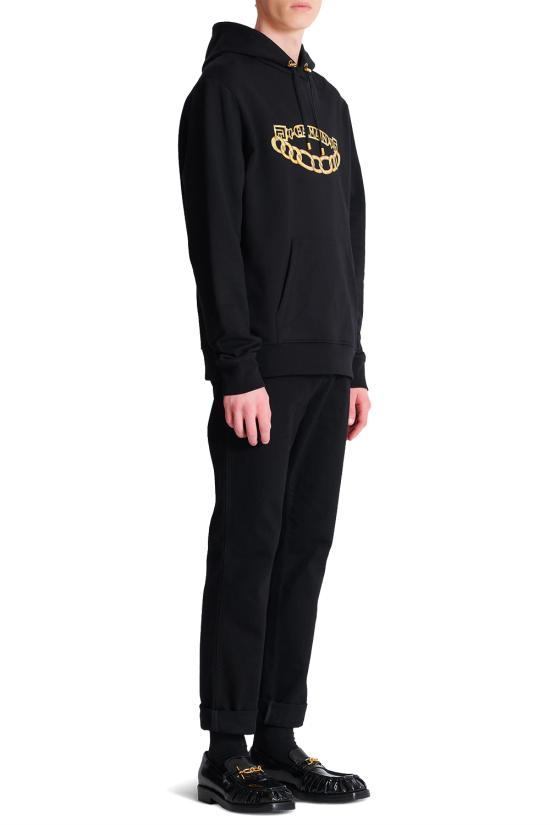 25FW 발망 긴팔 티셔츠 FH1JT047GE97 EAD NOIR OR - BALMAIN