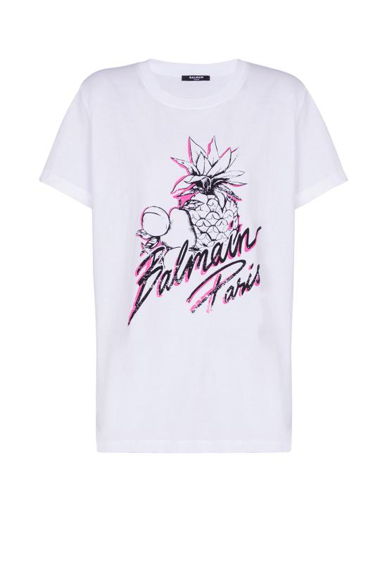 25FW 발망 반팔 티셔츠 FF1EF000GF13 GSR MultiColour