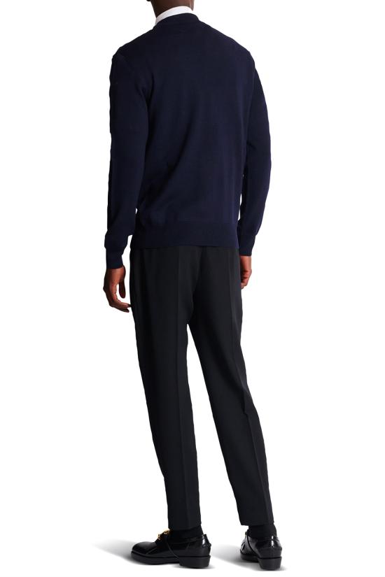 25FW 발망 긴팔 티셔츠 FH1KD000KI84 SAJ Bleu marine blanc - BALMAIN