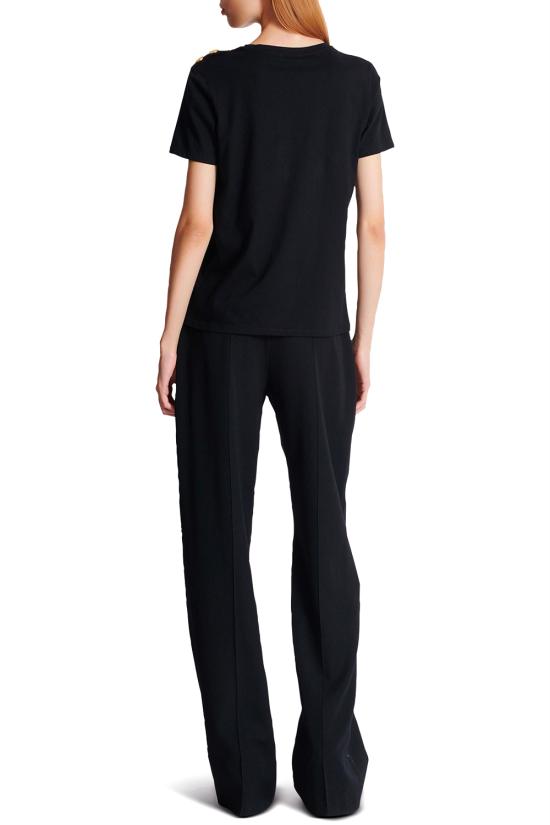 25FW 발망 반팔 티셔츠 BF1EF005BB02 EAB NOIR BLANC - BALMAIN