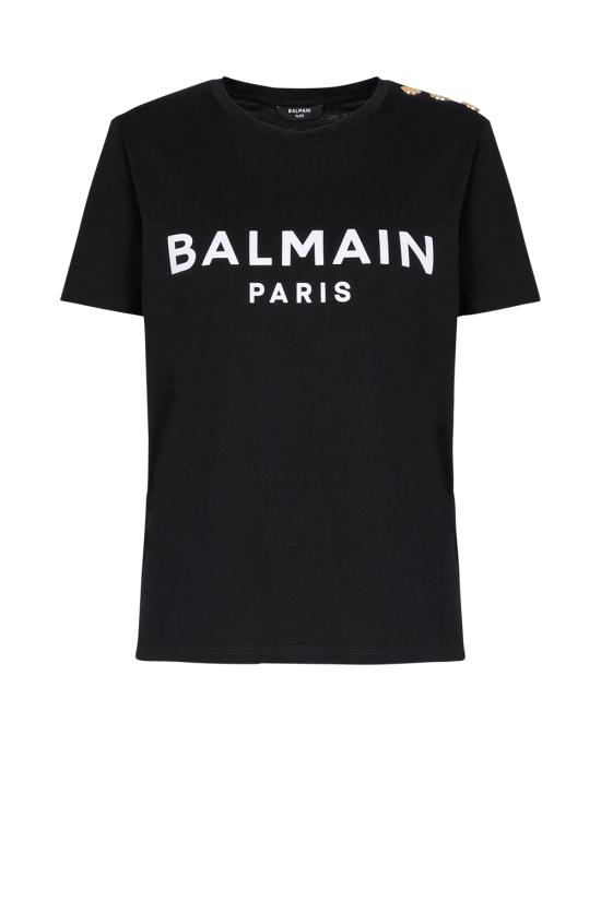 25FW 발망 반팔 티셔츠 BF1EF005BB02 EAB NOIR BLANC