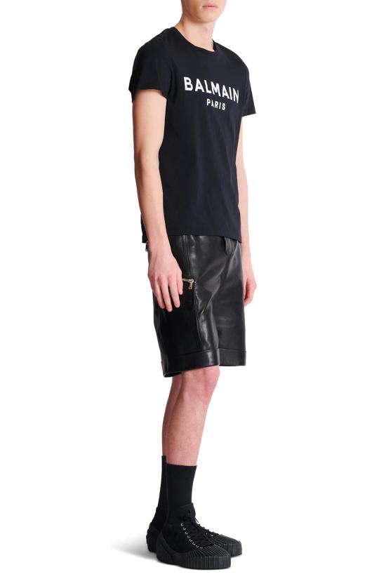 25FW 발망 반팔 티셔츠 FH1EG000BB73 EAB NOIR BLANC - BALMAIN