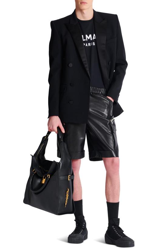 25FW 발망 반팔 티셔츠 FH1EG000BB73 EAB NOIR BLANC - BALMAIN