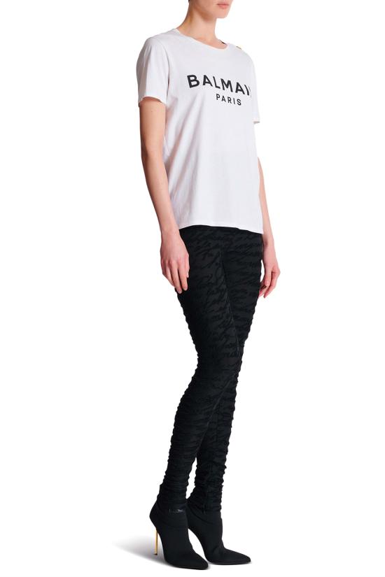 25FW 발망 반팔 티셔츠 BF1EF005BB02 GAB White - BALMAIN