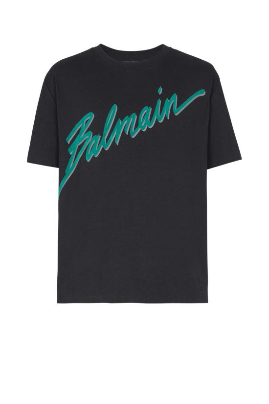 25FW 발망 반팔 티셔츠 FH1EG000BC86 EOJ Noir meraude