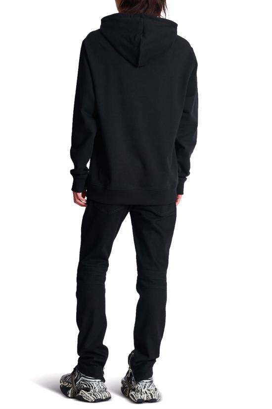 25FW 발망 긴팔 티셔츠 DH1JT047BC78 EAB NOIR BLANC - BALMAIN