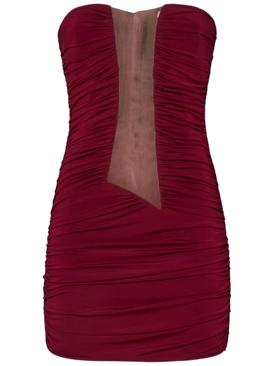 25FW 넨시 도자카 숏 원피스 NDDR2791001401 BURGUNDY Bordeaux