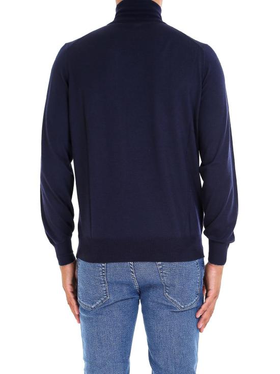26FW 브루넬로 쿠치넬리 롤 넥 스웨터 M2400103CW425 BLUE - BRUNELLO CUCINELLI