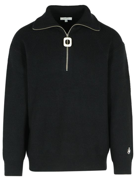 25FW JW앤더슨 집업 니트 KW1285 YN0372999 Black