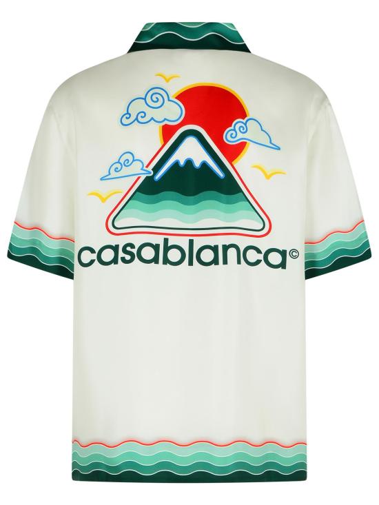 25FW 카사블랑카 반팔 셔츠 MPF25 SH 003 05MONTAGNE ONDULEE White - CASABLANCA