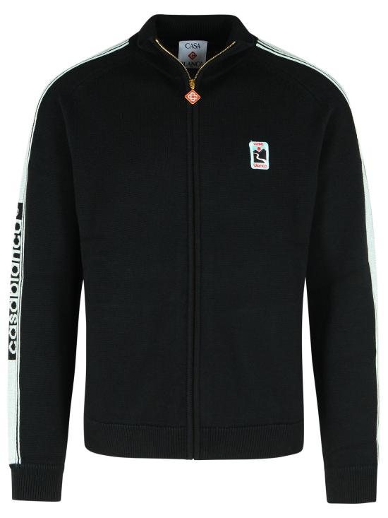 25FW 카사블랑카 집업 니트 MPF25 KW 1003 01BLACK Black