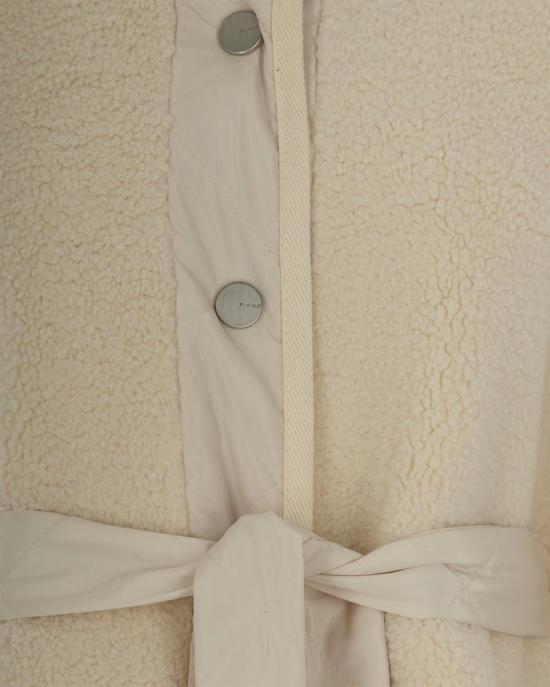 25FW 핑코 CAPPERI 카페리 테디 이펙트 쇼트 피코트 105473A2QCC00 WHITE - PINKO