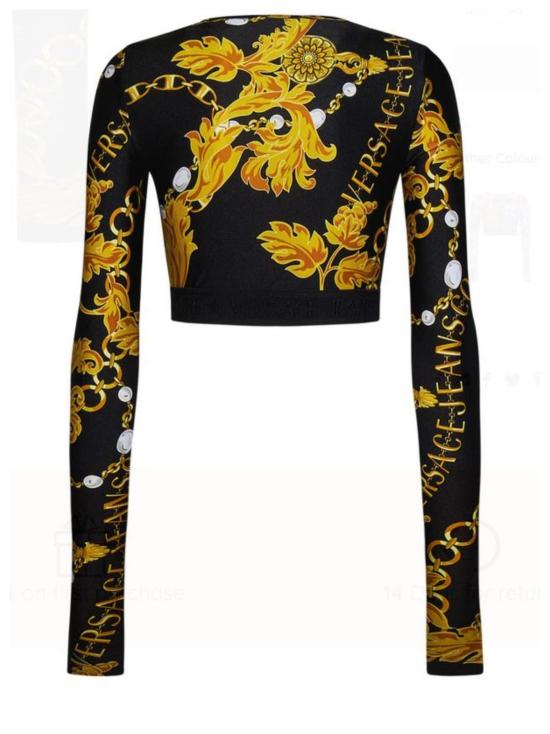  베르사체 긴팔 티셔츠 75HAH218 JS203G89 Black - VERSACE