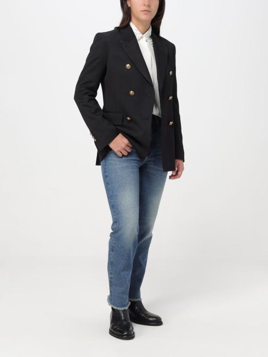 25FW 골든구스 더블 브레스트 블레이저 GWP00829P00152190100 Black - GOLDEN GOOSE