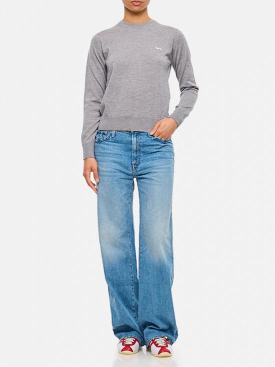 25SS 메종키츠네 베이비 폭스 패치 레귤러 스웨터 MW00816KT1036 H131 Grey - MAISON KITSUNE