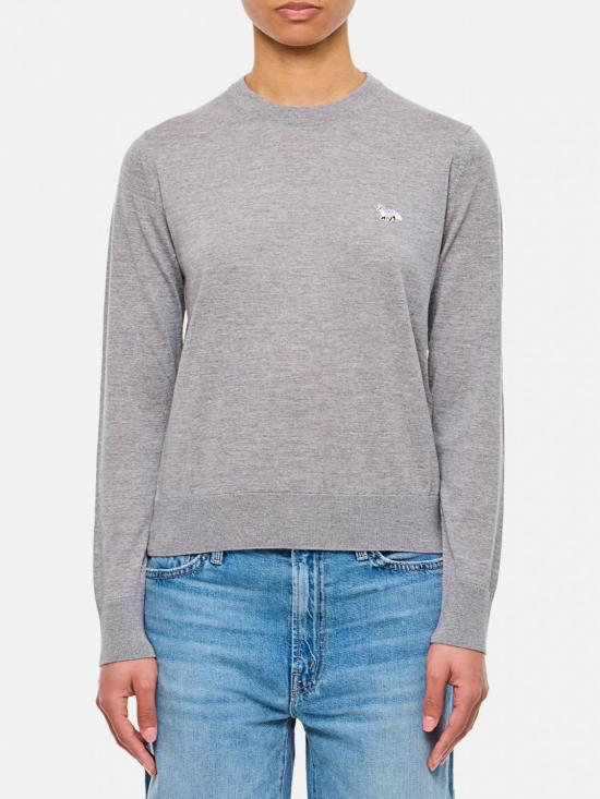 25SS 메종키츠네 베이비 폭스 패치 레귤러 스웨터 MW00816KT1036 H131 Grey