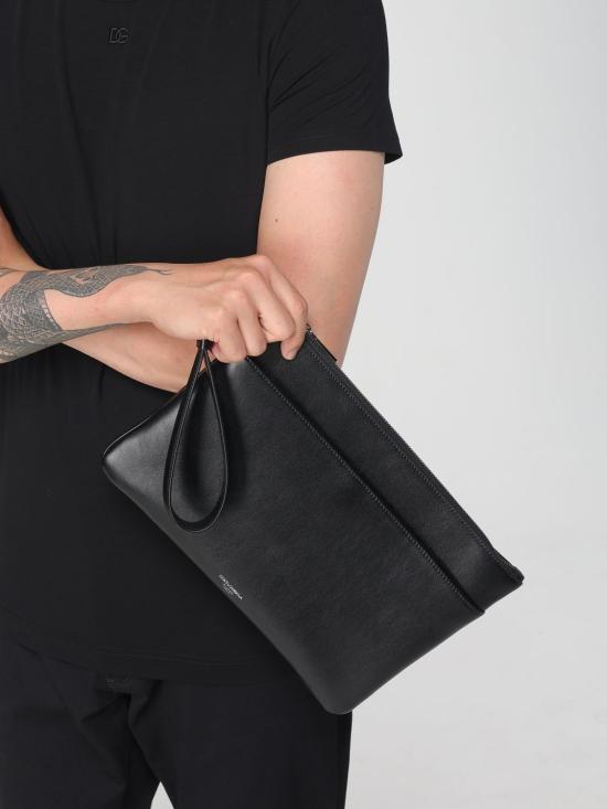 25FW 돌체앤가바나 레더 토일레트리 클러치  BP3294AV956 80999 Black - DOLCE & GABBANA