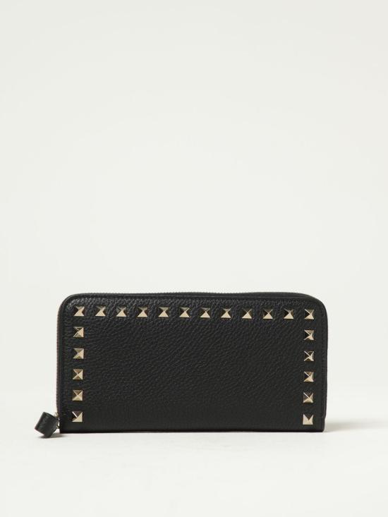 25FW 발렌티노 가라바니 락스터드 지퍼 장지갑 7W2P0645VSH 0NO Black