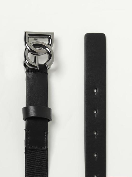 25FW [키즈] 돌체앤가바나 벨트 EC0086AQ616 80999 Black - DOLCE & GABBANA