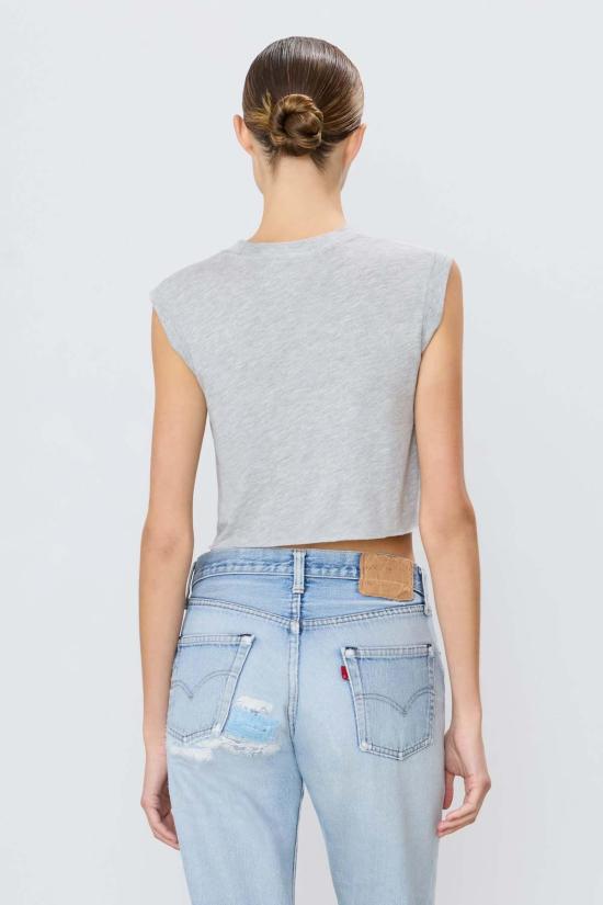  에태르네 민소매 티셔츠 에테르네 크롭드 머슬 탱크 - ETERNE