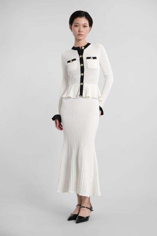 25FW 셀프 포트레이트 원피스 422944 PF25 092M WHITE