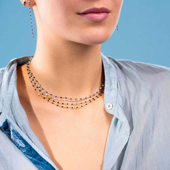  지지 끌로조 목걸이/팬던트 지지 클로조 클래식 지지 네크리스 라피스/옐로우 골드 - GIGI CLOZEAU