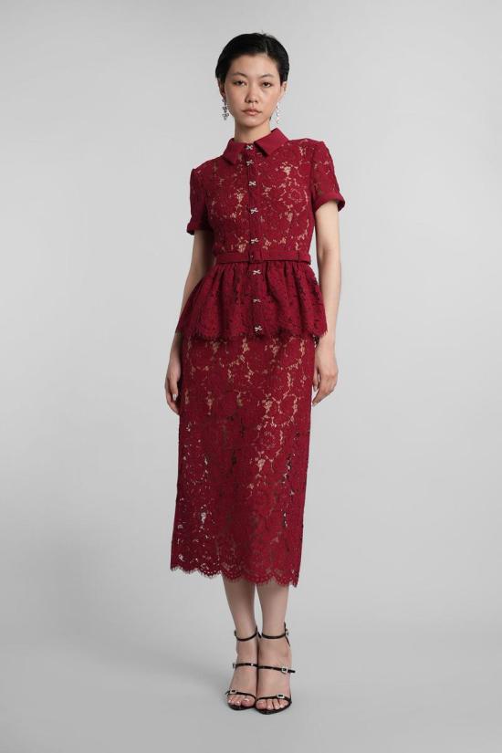 25FW 셀프 포트레이트 원피스 422938 PF25 006MB Red